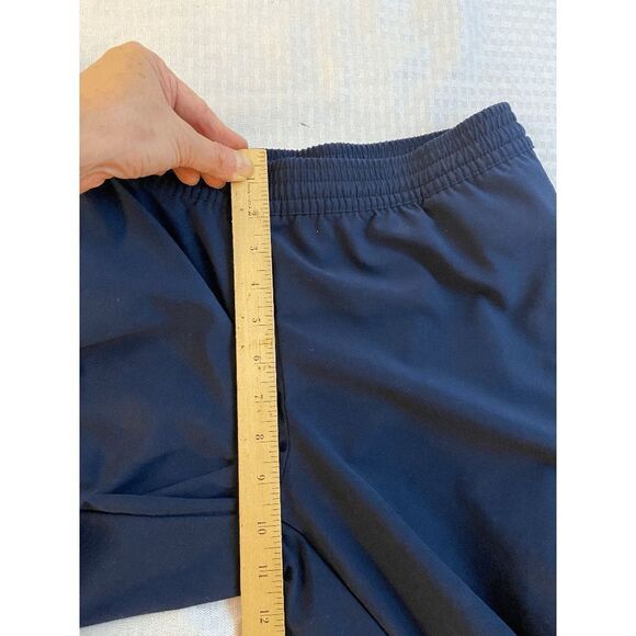 Nike Capri Active Pants large 12/14 Navy white Stripe#56323 Y2K - Picture 4 of 8